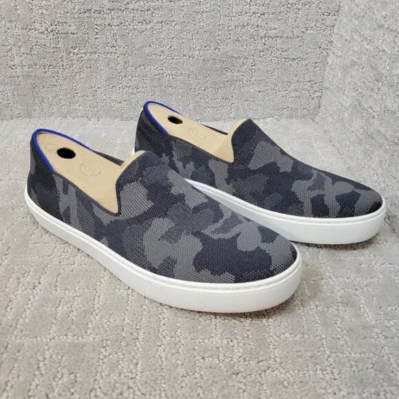 Rothy's The Sneaker Women's Size 9 US Gray Camo Textile Slip On Shoes
