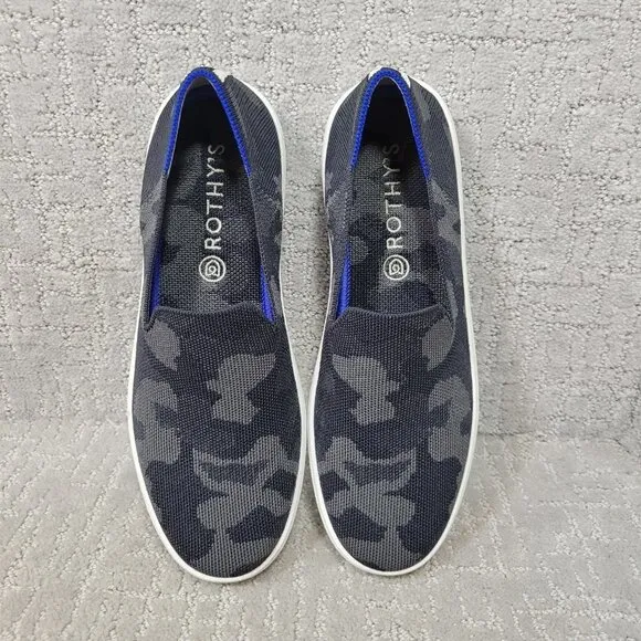 Rothy's The Sneaker Women's Size 9 US Gray Camo Textile Slip On Shoes