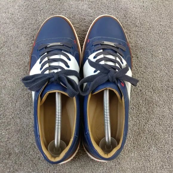 Royal Albartross Mens Size 10 Spikeless Golf Shoes Made in Italy Blue Leather