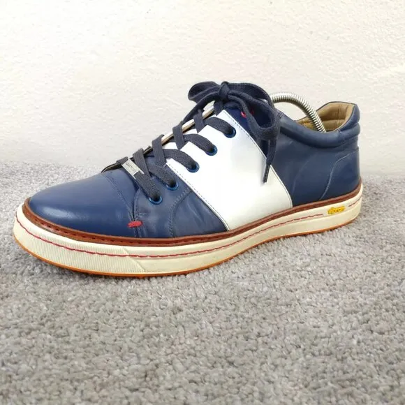 Royal Albartross Mens Size 10 Spikeless Golf Shoes Made in Italy Blue Leather