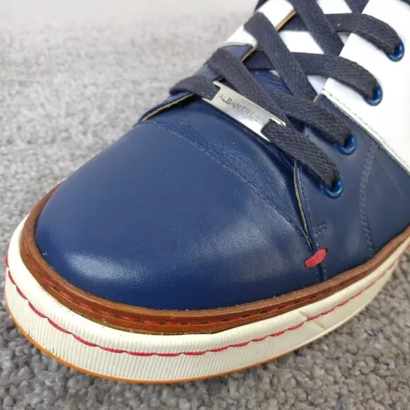Royal Albartross Mens Size 10 Spikeless Golf Shoes Made in Italy Blue Leather