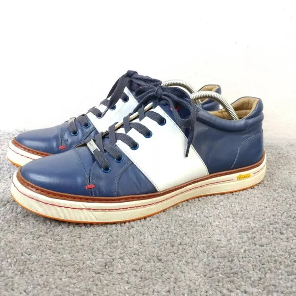 Royal Albartross Mens Size 10 Spikeless Golf Shoes Made in Italy Blue Leather