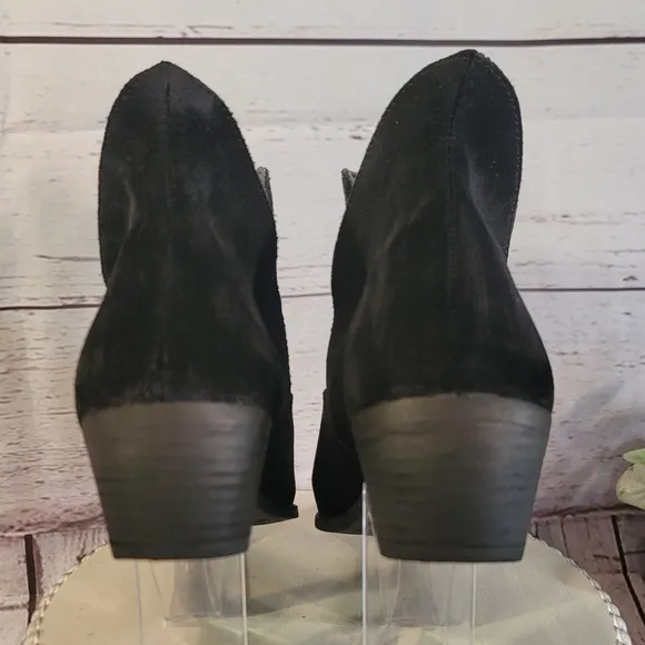 Ruff Hewn Eastern Women's Black Suede Ankle Boots Size 8.5M
