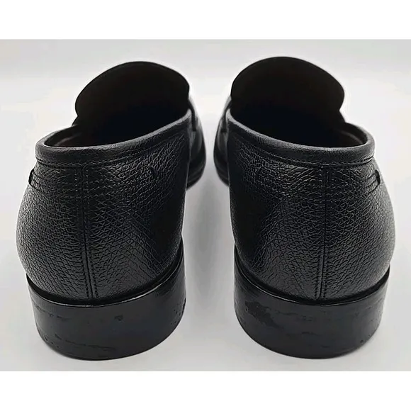 Salvatore Ferragamo black pebbled leather penny loafer UG 97447 M 16 Size  8.5 U