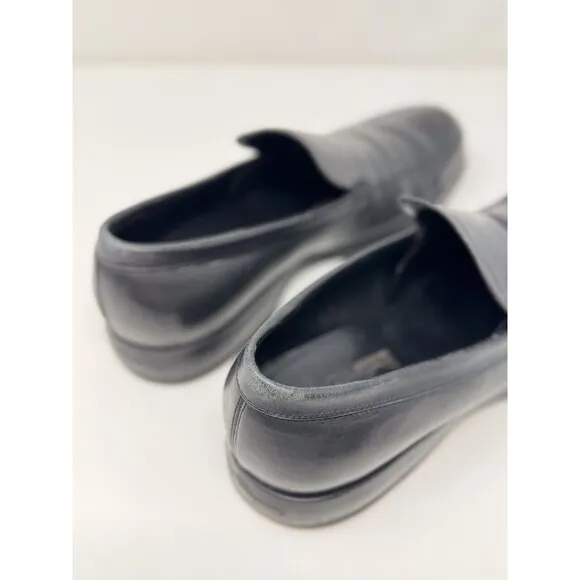 Salvatore Ferragamo Men Shoes Florence Black Leather Penny Loafer Slip On 10.5 D