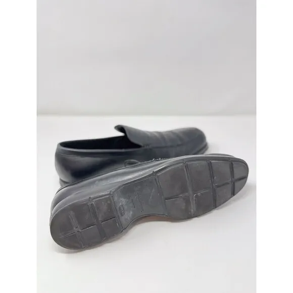 Salvatore Ferragamo Men Shoes Florence Black Leather Penny Loafer Slip On 10.5 D