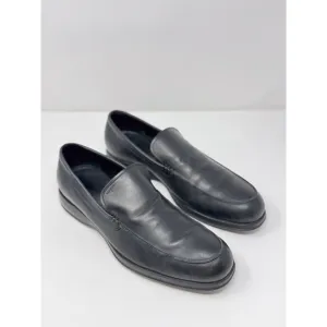 Salvatore Ferragamo Men Shoes Florence Black Leather Penny Loafer Slip On 10.5 D