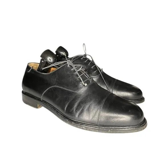 Salvatore Ferragamo Men's Leather Derby Shoes Size 9.5 MSRP $795