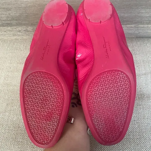 Salvatore Ferragamo Pink Lipari Leather Shoes