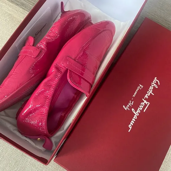 Salvatore Ferragamo Pink Lipari Leather Shoes