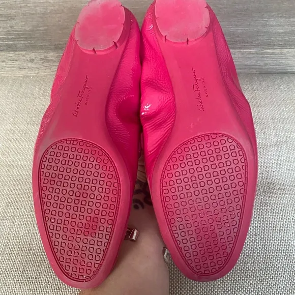 Salvatore Ferragamo Pink Lipari Leather Shoes