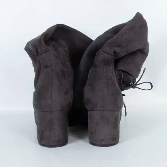 Sam Edelman Gray Vinney Suede Knee High Boots Womens Size 9