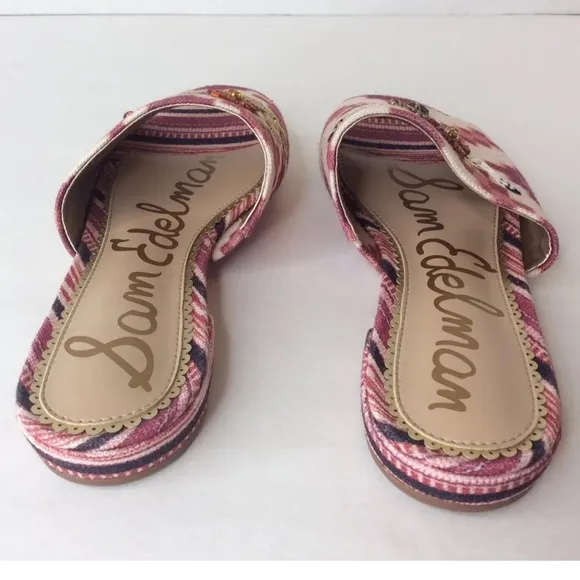 Sam Edelman Mule Sandals Slides Slip On Flats Sz 6