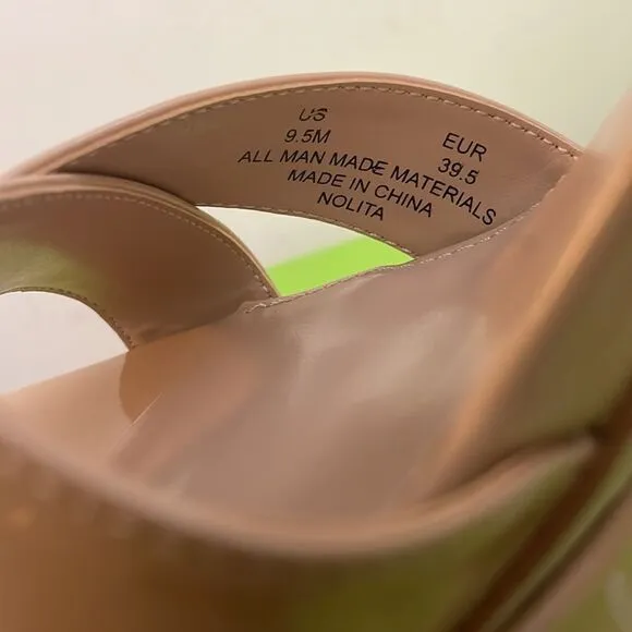 Sam Edelman Nolita Platform Sandals Beige US Women Size 9.5/UK 6.5/EU 39.5($150)