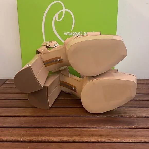 Sam Edelman Nolita Platform Sandals Beige US Women Size 9.5/UK 6.5/EU 39.5($150)
