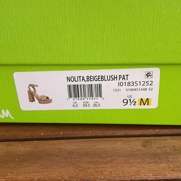 Sam Edelman Nolita Platform Sandals Beige US Women Size 9.5/UK 6.5/EU 39.5($150)