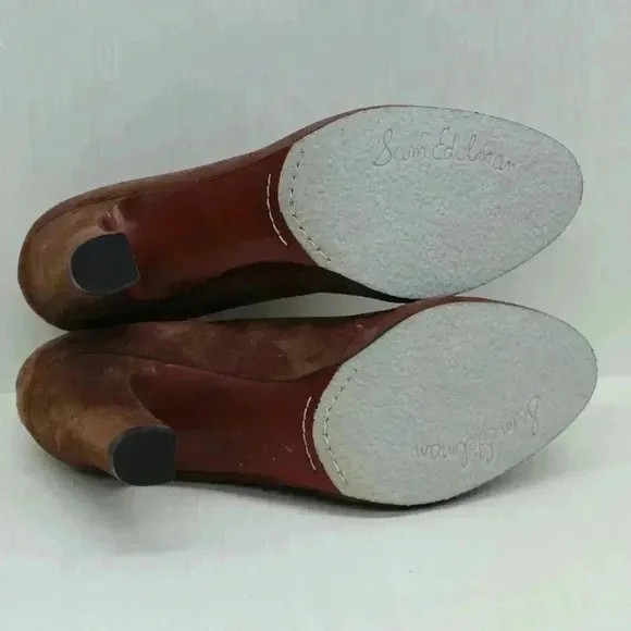 Sam Edelman Simone Women's Brown Suede Leather Ankle Boots  Size US 9.5