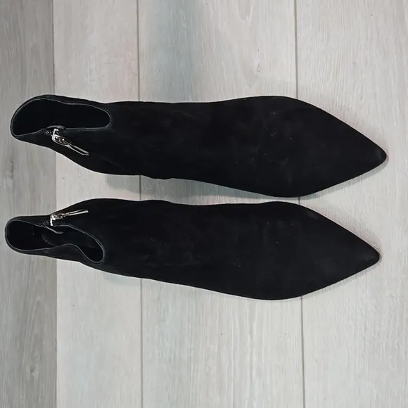 Sam Edelman Women Kinzey Black Suede Ankle Boots Shoes Sz 8.5M