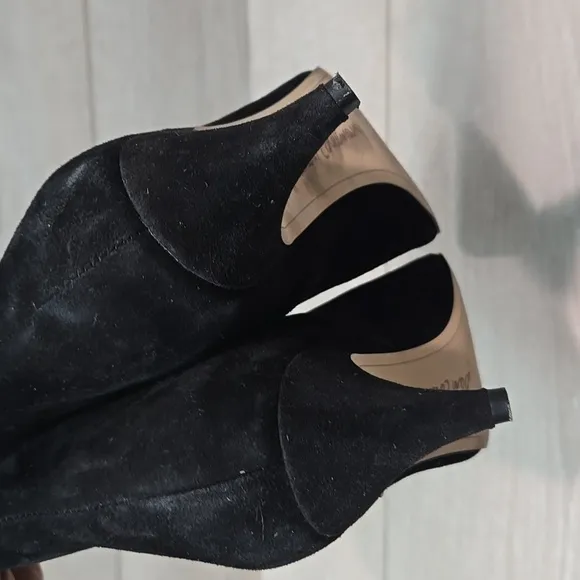 Sam Edelman Women Kinzey Black Suede Ankle Boots Shoes Sz 8.5M