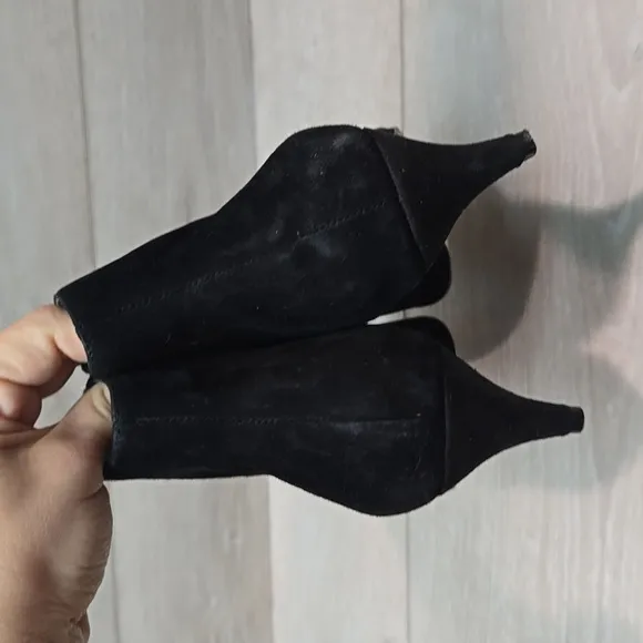 Sam Edelman Women Kinzey Black Suede Ankle Boots Shoes Sz 8.5M