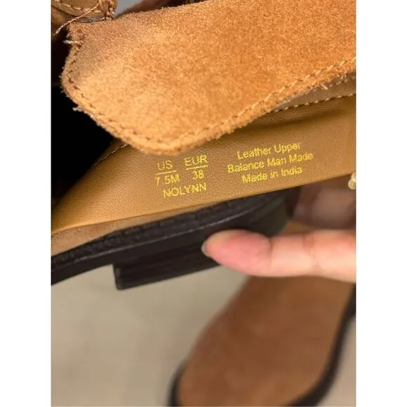 Sam Edelman Women's Nolynn Buckle Zipper Ankle Boots in Saddle Suede Sz 7.5M