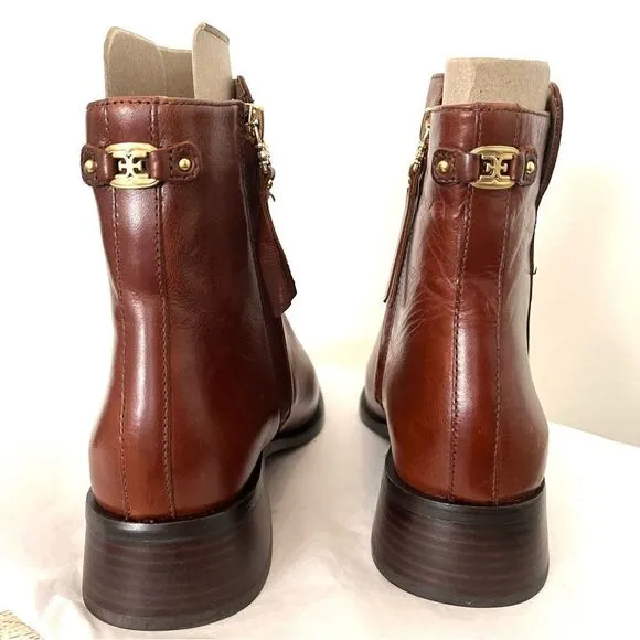 Sam Edelman Thatcher Square Toe Ankle Boots in Chocolate Brown, 7.5 NIB