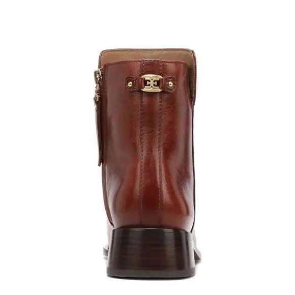 Sam Edelman Thatcher Square Toe Ankle Boots in Chocolate Brown, 7.5 NIB