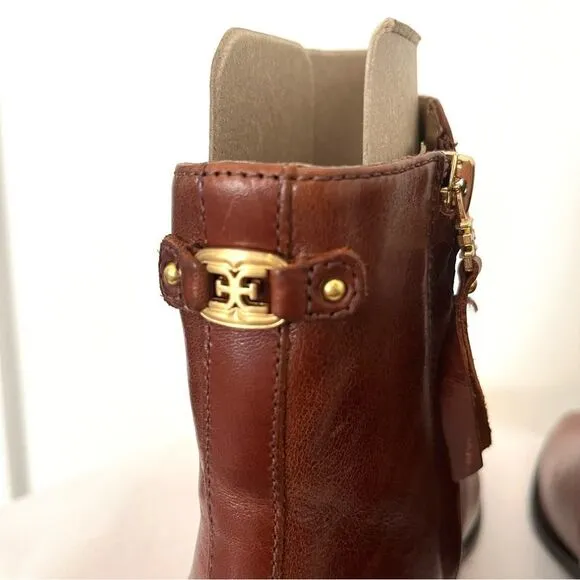 Sam Edelman Thatcher Square Toe Ankle Boots in Chocolate Brown, 7.5 NIB