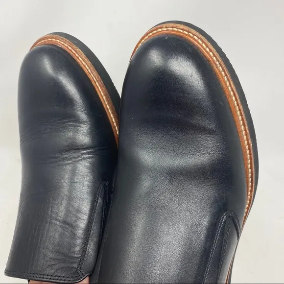 Samual Hubbard Black loafer shoes, size 9