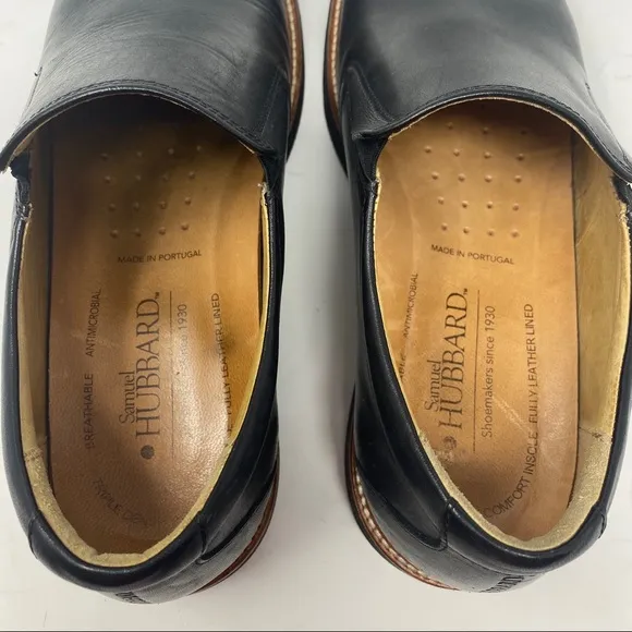 Samual Hubbard Black loafer shoes, size 9