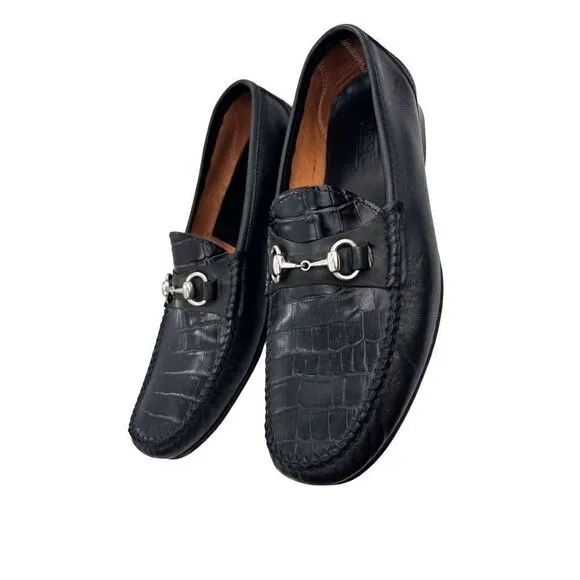 Sandro moscoloni crocodile, leather shoes size 13