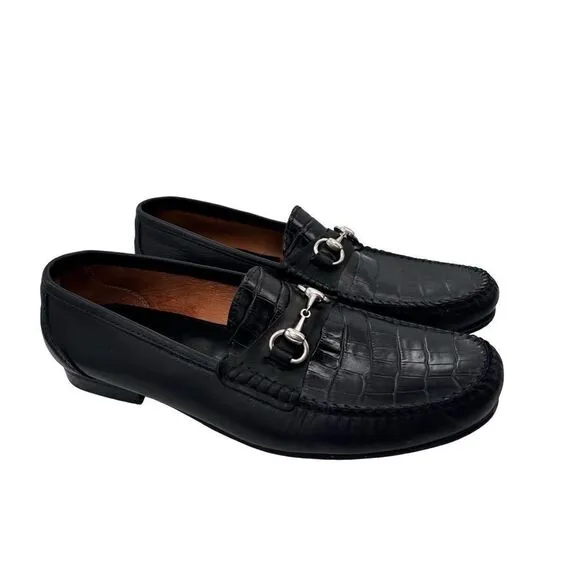 Sandro moscoloni crocodile, leather shoes size 13