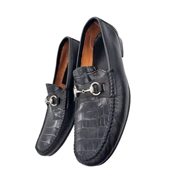 Sandro moscoloni crocodile, leather shoes size 13