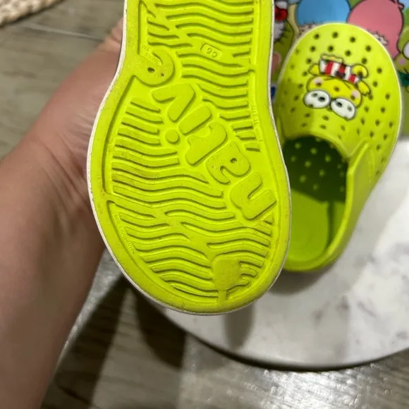 SANRIO Native Shoes RARE Miles Sanrio Keroppi Size 6C Kids Slip ON Shoes