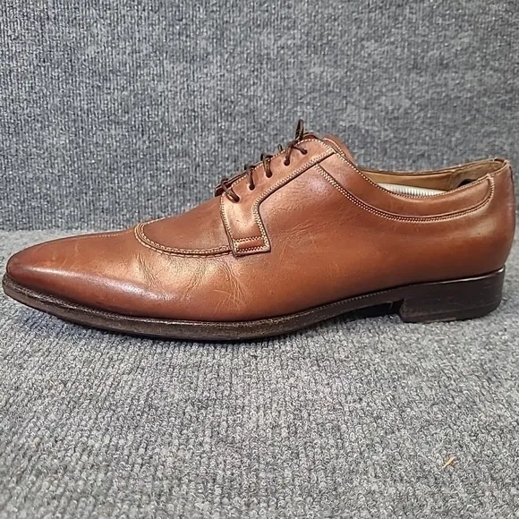 Santoni Men's Leather Shoes Sz 13 D GORDON Brown #75160944