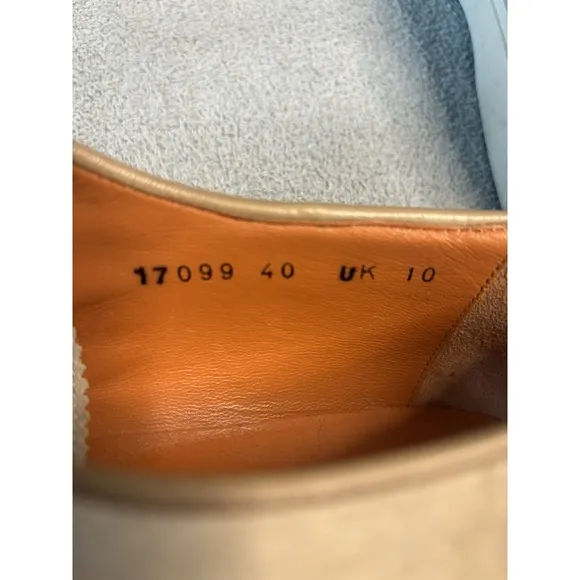 Santoni Wingtip Brogues Beige Suede Men Shoe Santoni US Size 7/EU 40