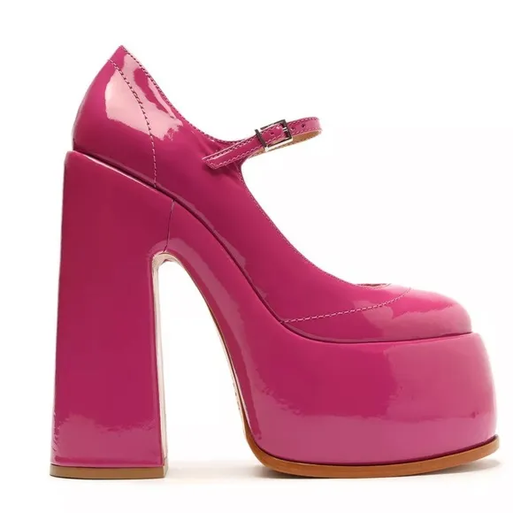 Schutz Zayne Patent Platform Mary Jane Pumps