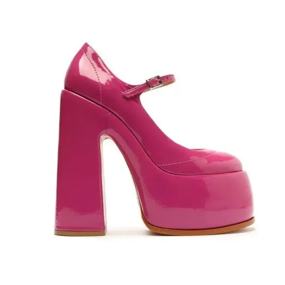 Schutz Zayne Patent Platform Mary Jane Pumps