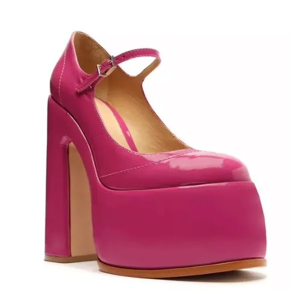 Schutz Zayne Patent Platform Mary Jane Pumps