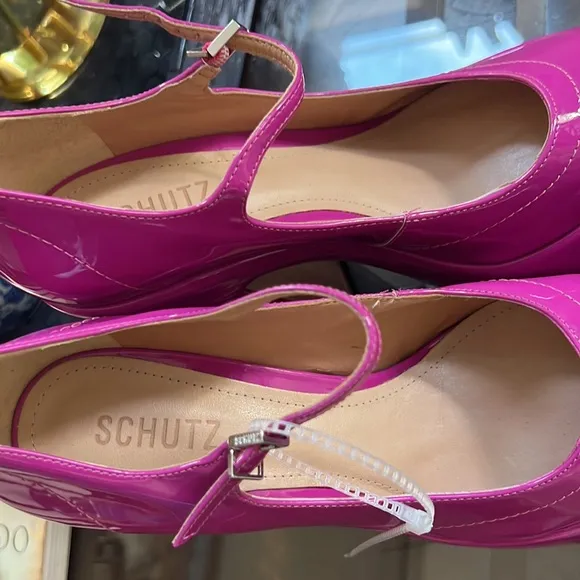 Schutz Zayne Patent Platform Mary Jane Pumps