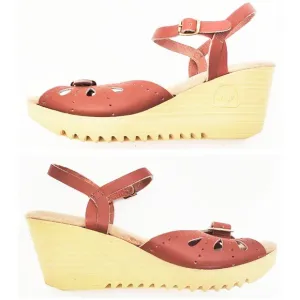 Sears Shoe Place Womens DEAD STOCK Vintage 70's Shoes PLATFORM WEDGE Sandals 8