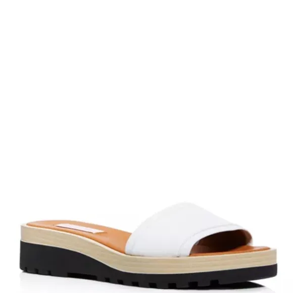 See by Chloe Robin Leather Platform Slide Sandal 38 Sandal