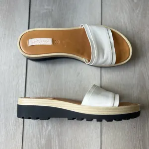 See by Chloe Robin Leather Platform Slide Sandal 38 Sandal