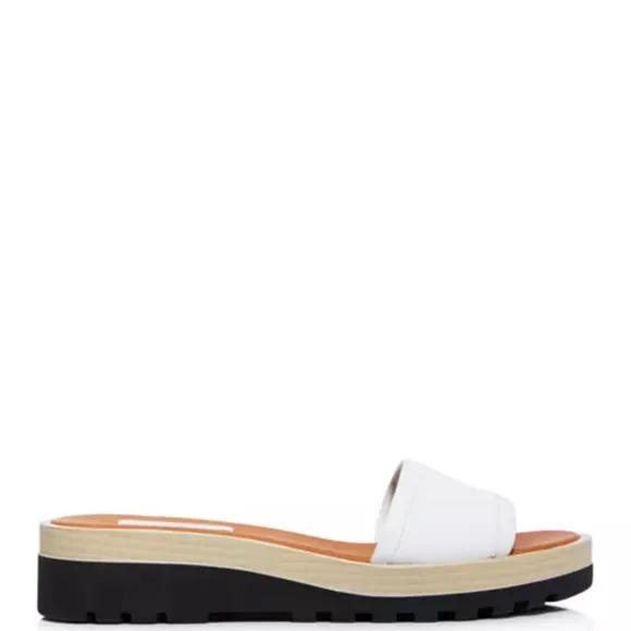 See by Chloe Robin Leather Platform Slide Sandal 38 Sandal