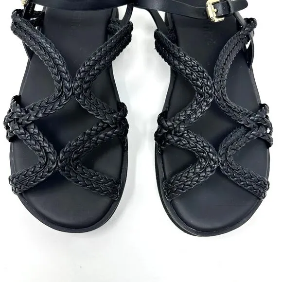 See by Chloe Women Sansa Woven Strap Platform Sandals Women 41 US 10.5 Black