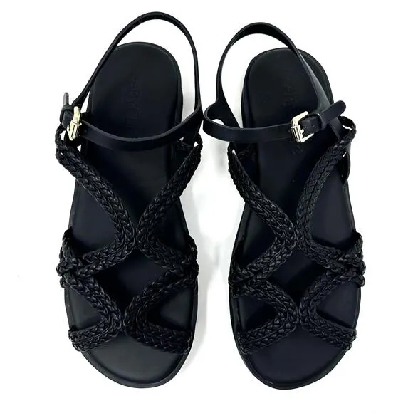 See by Chloe Women Sansa Woven Strap Platform Sandals Women 41 US 10.5 Black
