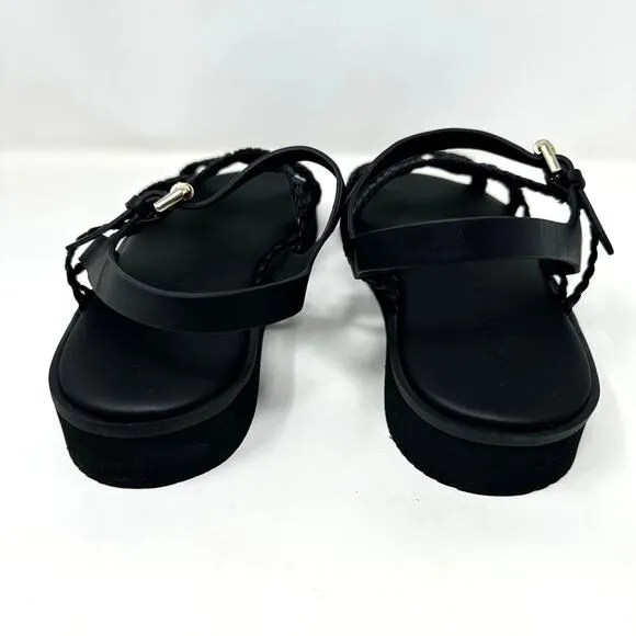 See by Chloe Women Sansa Woven Strap Platform Sandals Women 41 US 10.5 Black