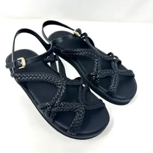 See by Chloe Women Sansa Woven Strap Platform Sandals Women 41 US 10.5 Black