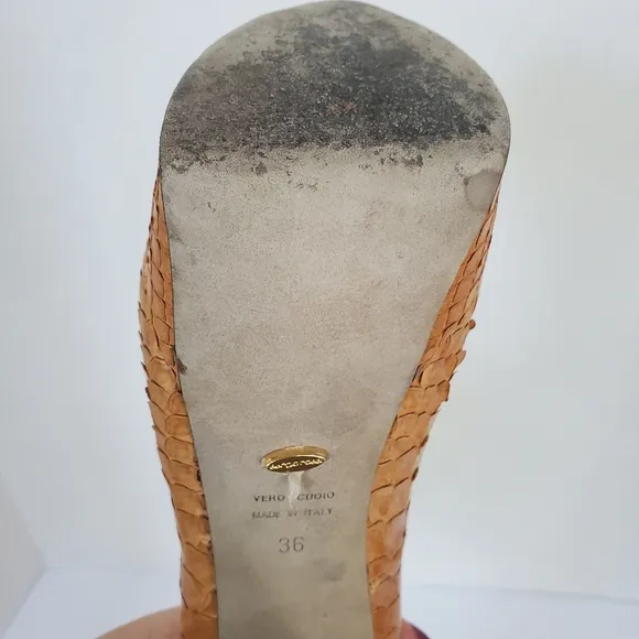 SERGIO ROSSI 100% Python Authentic Heels Sz 6 EUC!