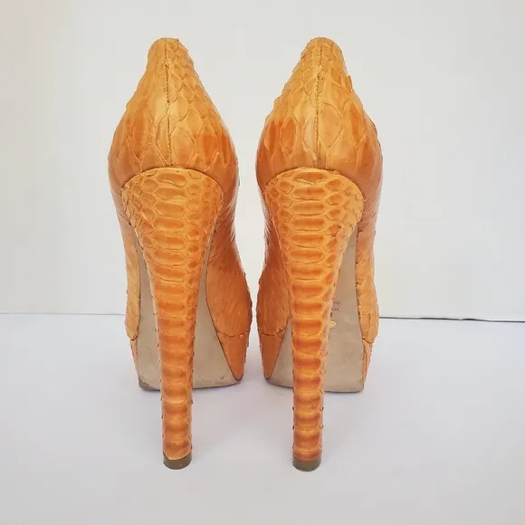 SERGIO ROSSI 100% Python Authentic Heels Sz 6 EUC!